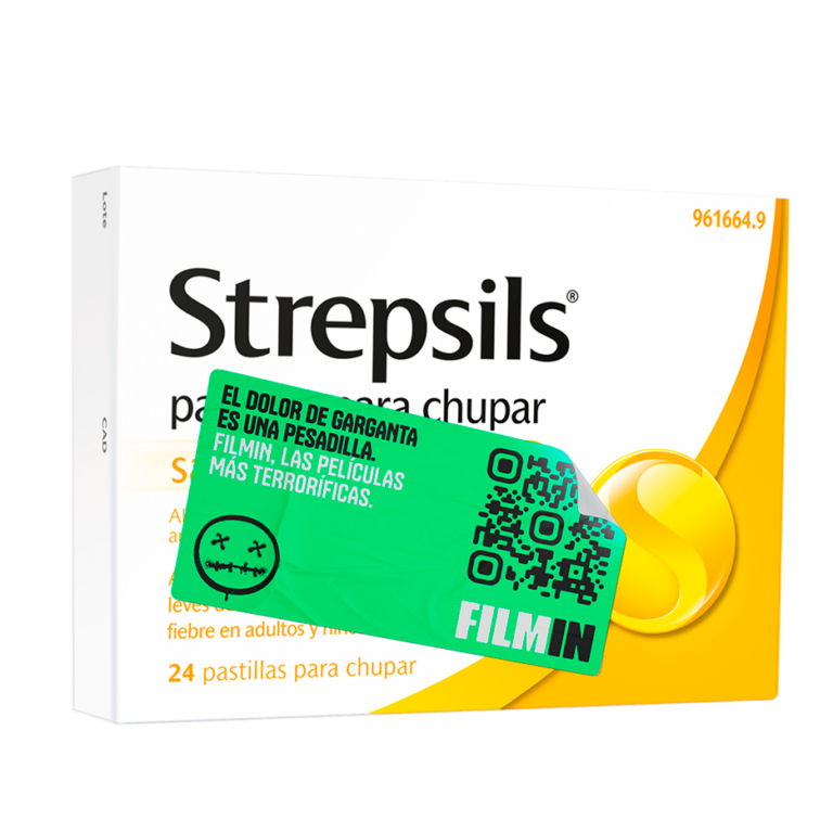 Medicamentos con pegatina, mismo tamaño_strepsils